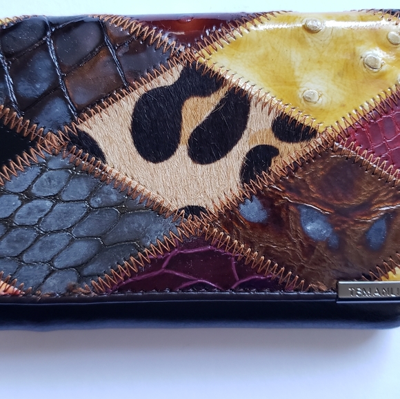 NWT Multicolored Patchwork Leather Wallet Animal Print Wallet - Picture 11 of 16